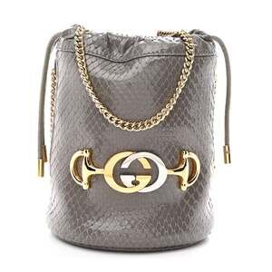 Gucci Snakeskin Mini Zumi Bucket Bag #247326G79B